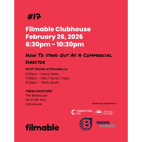 Filmable Clubhouse #17 - Panel - How to Stand out as a Commercial Diretor thumbnail
